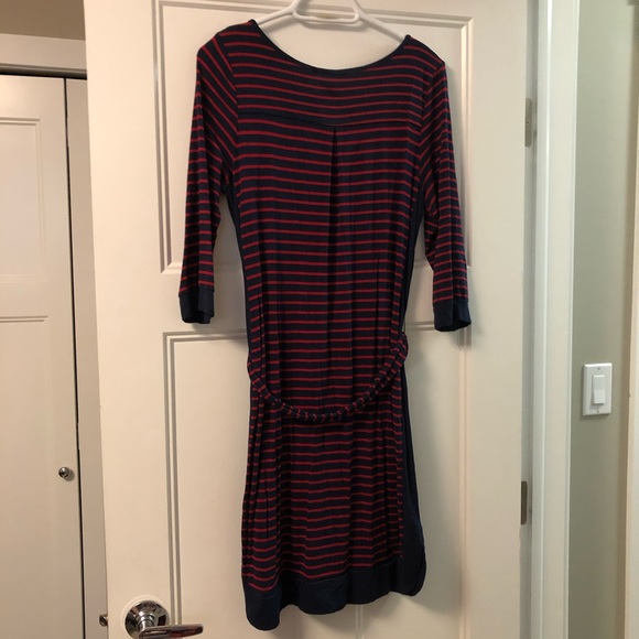 Navy and Red Striped Dress - Picture 2 of 3